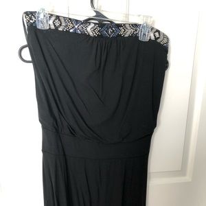 Short strapless blouson dress